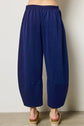 Charlotte Avery Black Scuba Relaxed Barrel Leg Pants