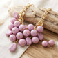 Chunky Pink Crackle Bead Chainmaille Bib Necklace