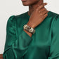 Wild Tribal Leopard Chunky Beaded Stretch Bracelet