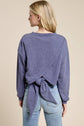 Open-Back Wrap Tie Crewneck