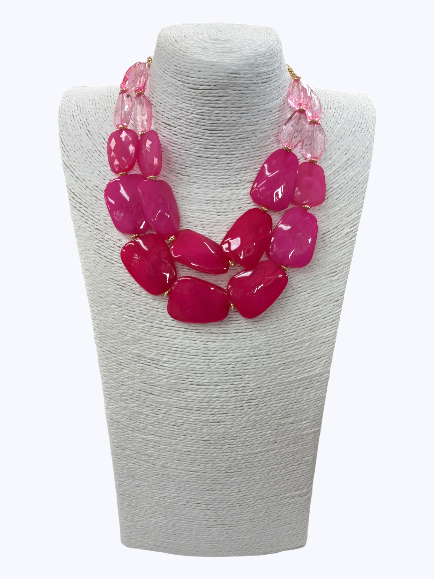 Acrylic Double Strand Short Necklace