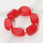 Chunky Pop of Color Statement Resin Pebble Beaded Bracelet