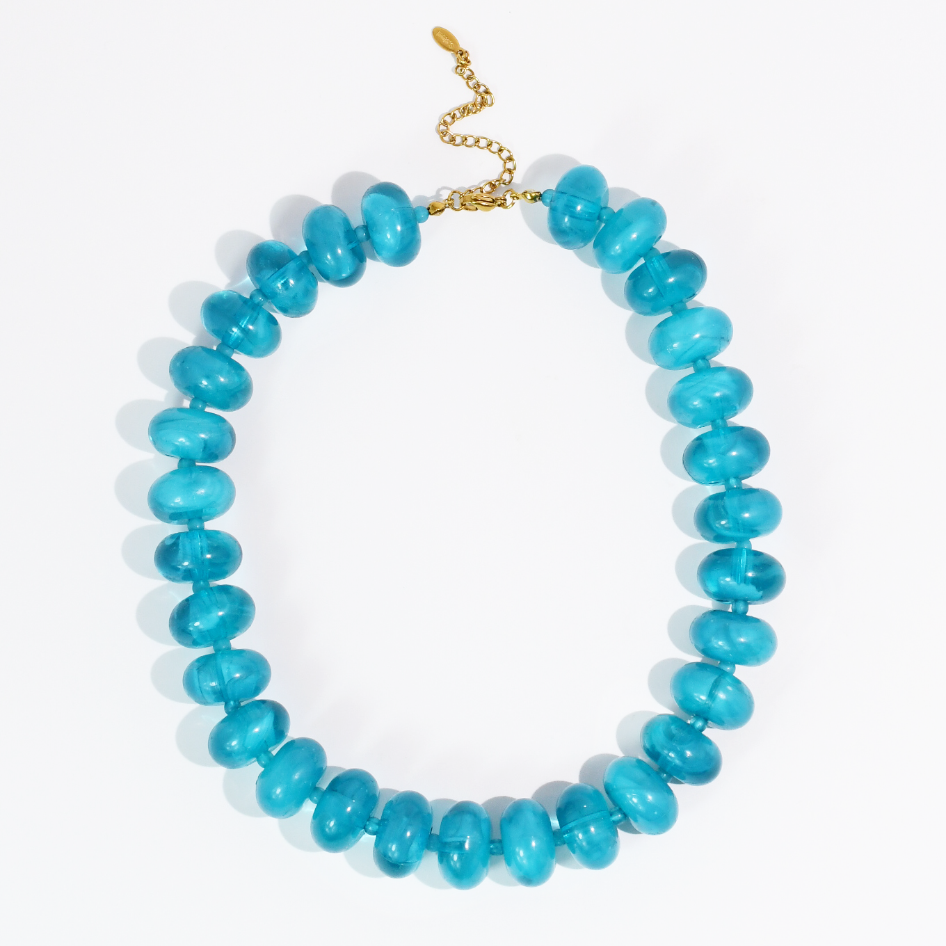 Sugar Bead Aqua Necklace