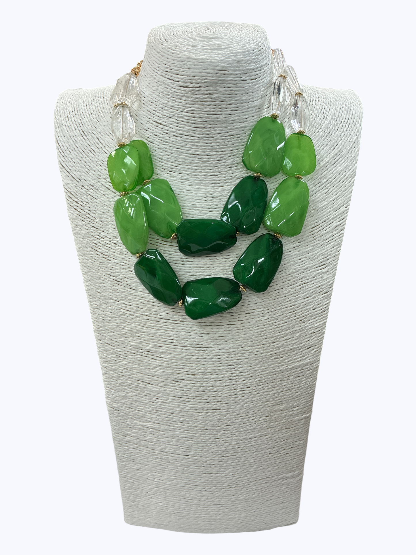 Acrylic Double Strand Short Necklace