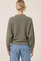 Soft Brushed Knit Mock-Neck Dolman Top