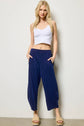 Charlotte Avery Black Scuba Relaxed Barrel Leg Pants