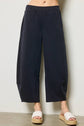 Charlotte Avery Black Scuba Relaxed Barrel Leg Pants